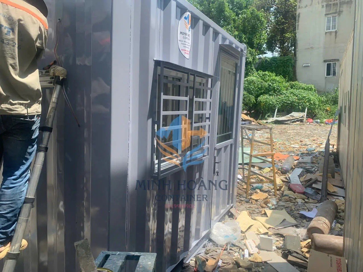 Container Văn Phòng 10 Feet Xám